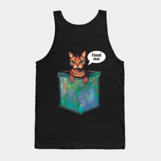 Grumpy bengal cat Feed me Tank Top